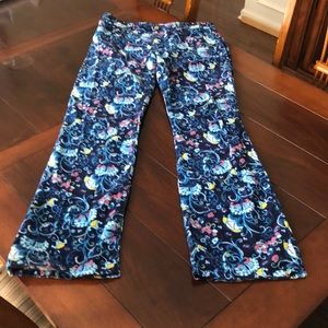 Lilly patterned corduroy blue pant